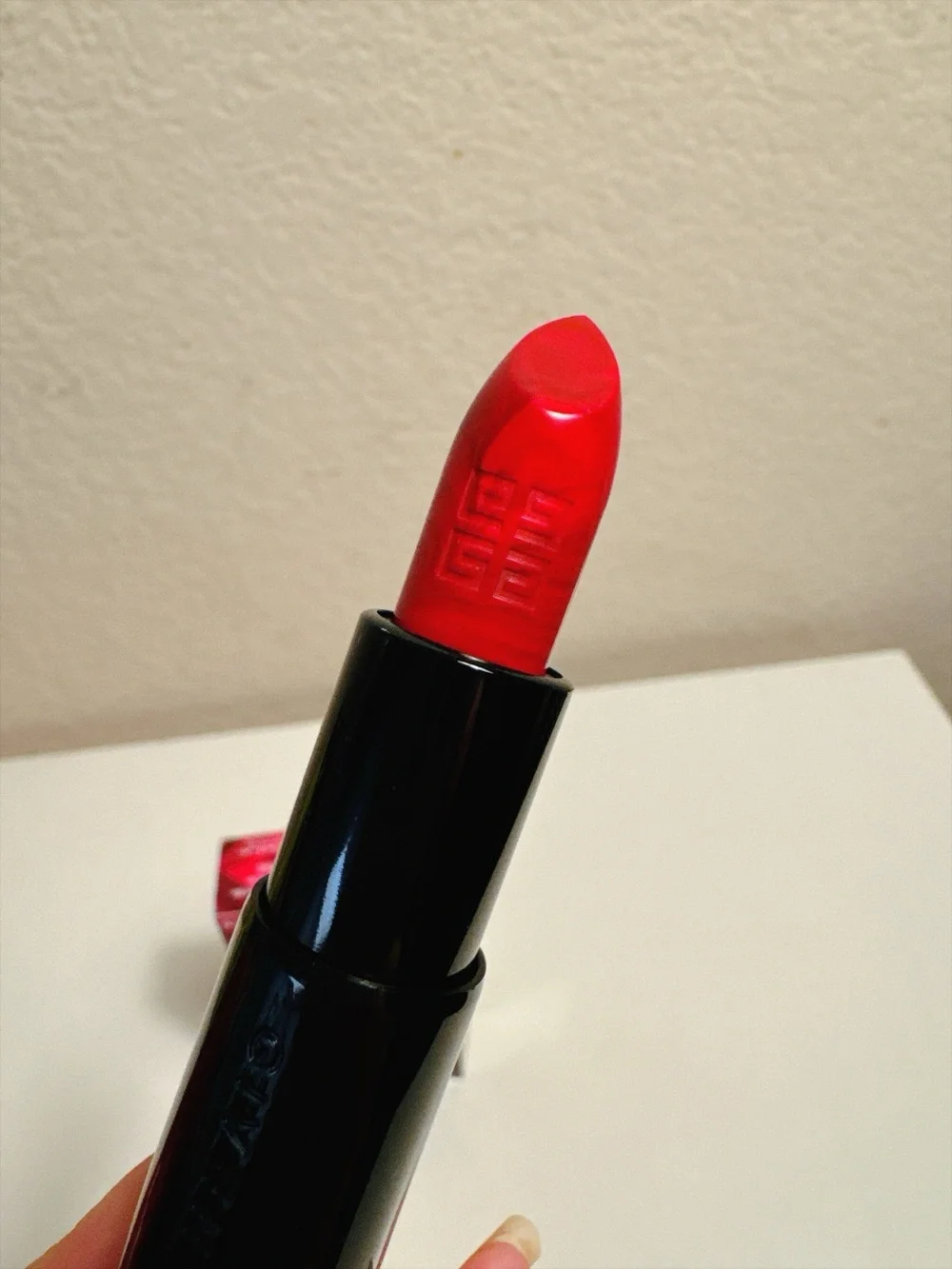 Givenchy Rouge Interdit Lipstick 25 Rouge Révélateur 3.4g / .12 oz New with Box